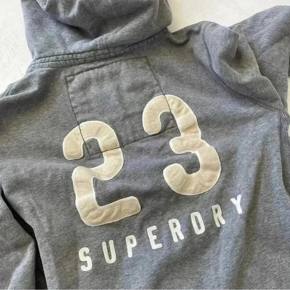 Superdry Classic Union Workwear Supplies Full Zip Y2K Hoodie Men Gray Size L - Picture 6 of 11